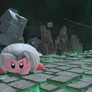 『スマブラSP』セフィロスを吸い込んだカービィは“かわイケメン”!? 3段階のフレアを使いこなし、後ろ髪もなびく！ 丸いのに鋭角的な姿を激写