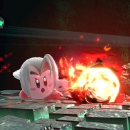 『スマブラSP』セフィロスを吸い込んだカービィは“かわイケメン”!? 3段階のフレアを使いこなし、後ろ髪もなびく！ 丸いのに鋭角的な姿を激写