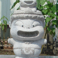 銚子電鉄に、ハドソンが幸せを呼ぶしあわせ三像を寄贈