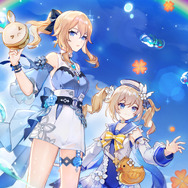 はしゃぐクレー、水着衣装のジン＆バーバラが眩しい！『原神』Ver1.6「真夏！島？大冒険！」キービジュアルの壁紙がスマホ/PC向けに配布中