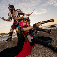 エドワード・ティーチ（黒ひげ）&フランシス・ドレイク／モデル：空我（@Qooga_13）、クレア（@kuronekoya3）