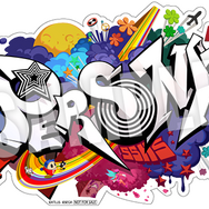 「ペルソナ25thフェス」大展覧会 物販お買い上げ特典「P25thFES グラフィティステッカー」（C）ATLUS（C）SEGA All rights reserved.