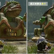 適正射撃法をあり・なしで比較した様子。