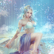 中国MMORPG『逆水寒』（スキン「灵珠饮月」）／モデル：走路摇ZLY