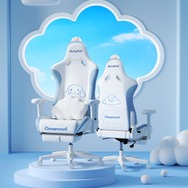 シナモンとキティのゲーミングチェアが汚れにくくなって新登場！雲の形のランバーサポートやリボン型のベッドレストがキュート