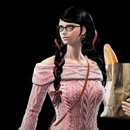 「ベヨネッタ」は、肩出しニット&ジーンズな“私服姿”もスタイリッシュ！情報たっぷりなデザイン画が読むだけで面白い