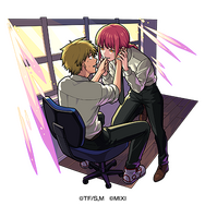 闇属性        ★6犬と飼い主 デンジ＆マキマ（進化）CV：戸谷菊之介（デンジ） 楠木ともり（マキマ）