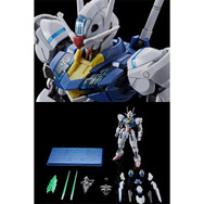 『水星の魔女』新作ガンプラ「HG 1/144 ガンダムエアリアル パーメットスコア・シックス」登場!青く輝く姿を立体化、ロゴ入りの専用台座も付属