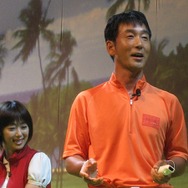 【CAPCOM Wii&DS新作タイトル発表会】井上和香さんと江連プロが『WE LOVE GOLF!』をプレイ!