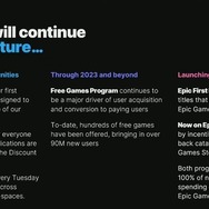 Epic Gamesストアは今後も「ゲーム無料配布」を継続! 新規ユーザー9,000万人以上を獲得した施策は「主要な推進力」