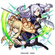 木属性 ★6 ミドガルの魔剣士 ローズ&アレクシア (獣神化)  CV:白石晴香(ローズ)、 花澤香菜(アレクシア)(C)DA,K/SG(C)MIXI