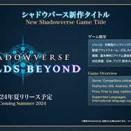 シャドバ新作『シャドウバース ワールズビヨンド』2024年夏に配信決定！新要素「超進化」や「ナイトメア」を加え、さらに熱いカードバトルが展開