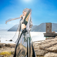 「西域漢服」ひよっこ（X@nakukotogadekin）／撮影：乃木章（X：@Osefly）、ウィッグ制作：Miyako（X：@miyako_cheng）