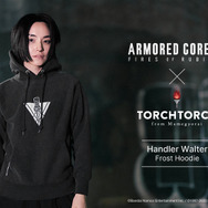 「621... お前に意味を与えてやる」『アーマード・コア6』より「ハンドラー・ウォルター」のパーカーが登場！“猟犬のリードを握る右腕”エンブレムがデザイン