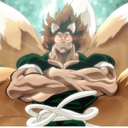 ※『範馬刃牙』コラボでどんぎつねになった「範馬勇次郎」。