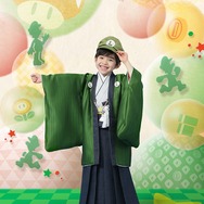 七五三で“マリオ”に仮装？スタジオアリスの撮影メニューに「スーパーマリオ和装」が新登場―リバーシブル羽織でルイージにも、兄弟で撮影したい