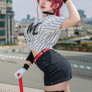 宝鐘マリン（千葉ロッテマリーンズユニフォーム）「ホロライブ」／御伽パセリ（X：@otogino_parsley）