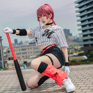 宝鐘マリン（千葉ロッテマリーンズユニフォーム）「ホロライブ」／御伽パセリ（X：@otogino_parsley）