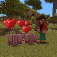 『マインクラフト』危険を感じると丸くなる愛らしいアルマジロが正式実装！オオカミにも鎧を着せられる