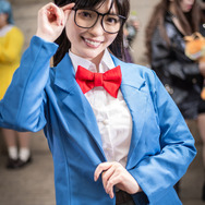 コナンの格好をした毛利蘭「名探偵コナン」もころす（X：@mokorosu）