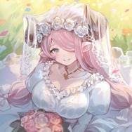 花嫁ベールで微笑む「ナルメア」にキュン！『グラブル』ウエディングイラストが公開で、思わず“結婚報告”を寄せる騎空士たち