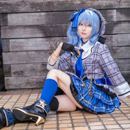 ホロライブ　星街すいせい　コスプレ コスプレ】「ホロライブ」星街すいせいが美しいアイドル衣装で