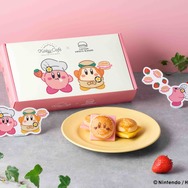 カービィの顔を描かれた“スイーツバーガー”！「カービィカフェ