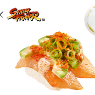 「スシロー」×『ストリートファイター』コラボで、なぜか鶴瓶師匠がムキムキに！？「観虐」氏によるコラボイラストも楽しい仕上がり