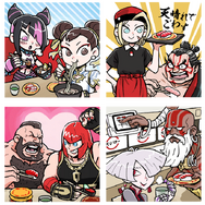 「スシロー」×『ストリートファイター』コラボで、なぜか鶴瓶師匠がムキムキに！？「観虐」氏によるコラボイラストも楽しい仕上がり