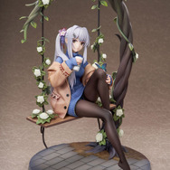 美少女がブランコでのんびり…！『雀魂』タイツに包まれた長い脚を魅せる「八木唯」が絆最大レベルの姿でフィギュアに