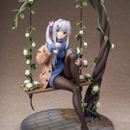 美少女がブランコでのんびり…！『雀魂』タイツに包まれた長い脚を魅せる「八木唯」が絆最大レベルの姿でフィギュアに