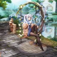 美少女がブランコでのんびり…！『雀魂』タイツに包まれた長い脚を魅せる「八木唯」が絆最大レベルの姿でフィギュアに