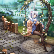 美少女がブランコでのんびり…！『雀魂』タイツに包まれた長い脚を魅せる「八木唯」が絆最大レベルの姿でフィギュアに