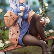 美少女がブランコでのんびり…！『雀魂』タイツに包まれた長い脚を魅せる「八木唯」が絆最大レベルの姿でフィギュアに