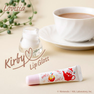 カービィ＆ワドルディが唇をプルプルに…！“ハート目”なイラストが可愛すぎる「リップグロス」が登場―3種のお茶の香りも楽しめる