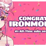 VTuber「Ironmouse（アイアンマウス）」Twitchサブスク世界一に―166時間ぶっ続けで『エルデンリング』をクリアしたKai Cenatを超える