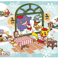 寒い冬は「ポケモンカフェ」で暖かく！ランチョンマット＆コースターのデザインが、ゲンガーやイーブイ達の雪遊びイラストに
