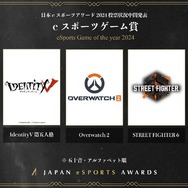 「日本eスポーツアワード2024」ファン投票中間結果発表、約34,000票が集まる