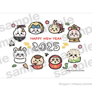 新年の挨拶は「ちいかわ」で決まり！郵便局で年賀はがきが受注販売へ―鏡餅なモモンガやだるまシーサーがプリティ