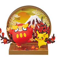 ピカチュウ＆ダルマッカが楽しそうに踊る！和風に描かれた「ポケモン 和の窓」フィギュアが12月16日発売
