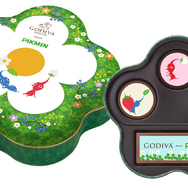 数量限定『ピクミン』×「ゴディバ」コラボが発売!「花」をモチーフに、楽しそうな赤ピクミンたちが描かれる