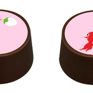 数量限定『ピクミン』×「ゴディバ」コラボが発売!「花」をモチーフに、楽しそうな赤ピクミンたちが描かれる