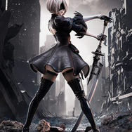 スラリとした美脚まで、1/4スケールで再現!「NieR:Automata」2Bフィギュアの圧倒的存在感