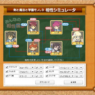 『剣と魔法と学園モノ。3』自分だけのパーティを妄想できる「相性シミュレータ」を公開