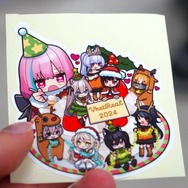 クリスマスバージョンのステッカー。