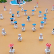 『アストロボット』がロボットトイ「toio」約50台になってダンシング！新年の挨拶を人文字（？）でも表現