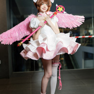カードキャプターさくら　コスプレ 三分妄想 カードキャプターさくら コスプレ 木之本桜 粉白戦闘服