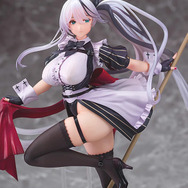 エレガントなポーズから魅せる太もも…!『アズレン』より「テューリンゲン」が、スキン“月下の大掃除“のメイド衣装で立体化