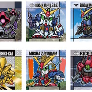 激レア！美品★元祖SDガンダムバンダイ残暑御見舞はがき　特別イベント 懐かしのシール付き「元祖SDガンダムスナック」が発売！ν