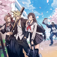 正統派セーラー服のティファ、スケバン姿のエアリスが可愛い！『FF7』で「エバクラ学園」なる学パロが開校【エイプリルフール】